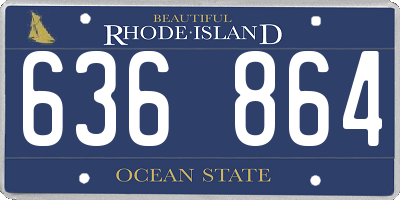 RI license plate 636864