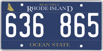 RI license plate 636865