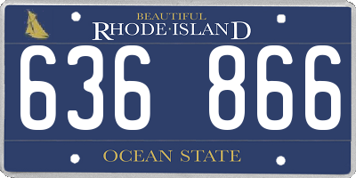 RI license plate 636866