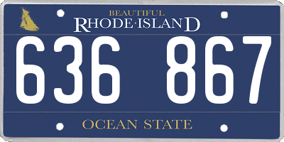 RI license plate 636867