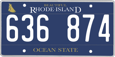 RI license plate 636874