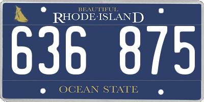 RI license plate 636875