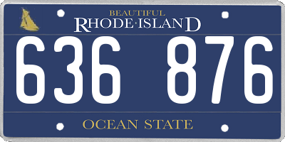 RI license plate 636876