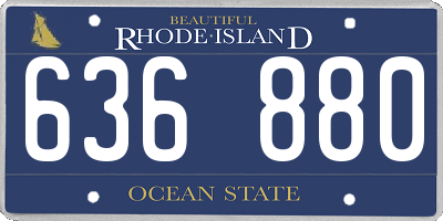 RI license plate 636880