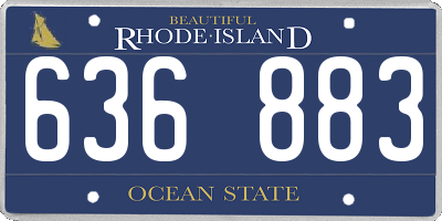 RI license plate 636883