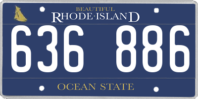 RI license plate 636886