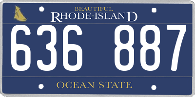 RI license plate 636887
