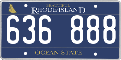 RI license plate 636888