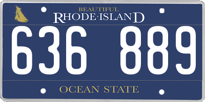 RI license plate 636889