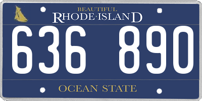 RI license plate 636890