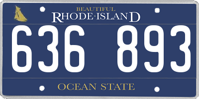 RI license plate 636893