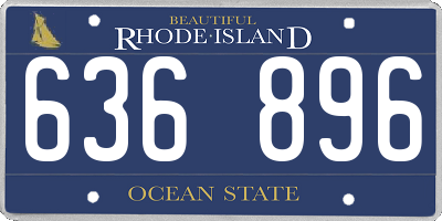 RI license plate 636896