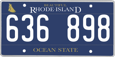 RI license plate 636898