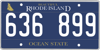 RI license plate 636899
