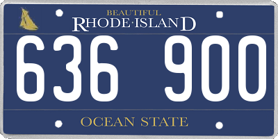 RI license plate 636900