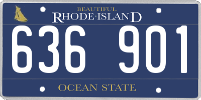 RI license plate 636901