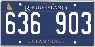 RI license plate 636903