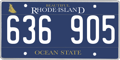 RI license plate 636905