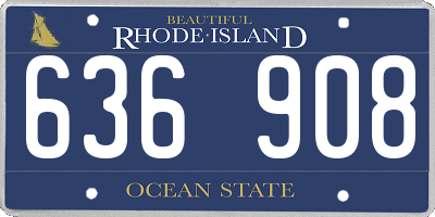 RI license plate 636908