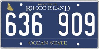 RI license plate 636909