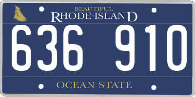 RI license plate 636910