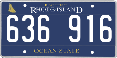 RI license plate 636916