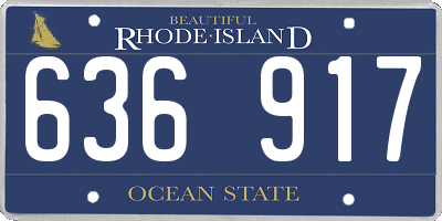 RI license plate 636917