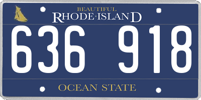 RI license plate 636918