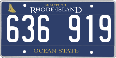 RI license plate 636919