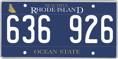 RI license plate 636926