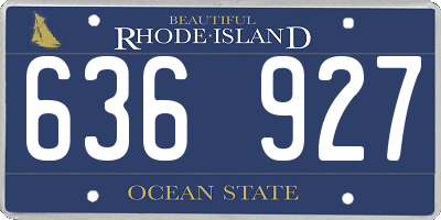 RI license plate 636927