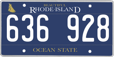 RI license plate 636928