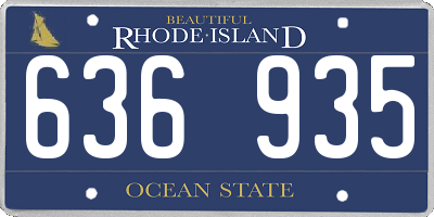 RI license plate 636935