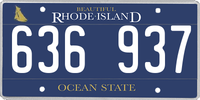 RI license plate 636937