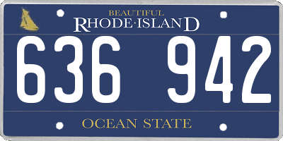 RI license plate 636942