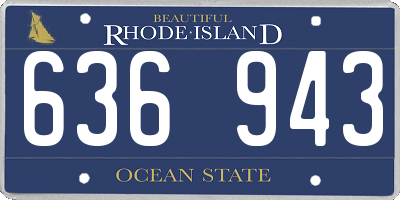 RI license plate 636943