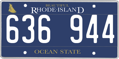 RI license plate 636944