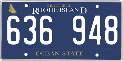 RI license plate 636948