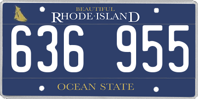 RI license plate 636955