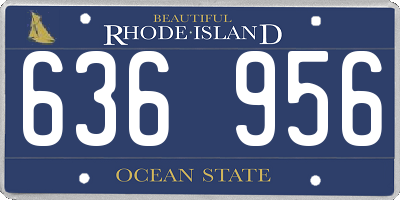 RI license plate 636956