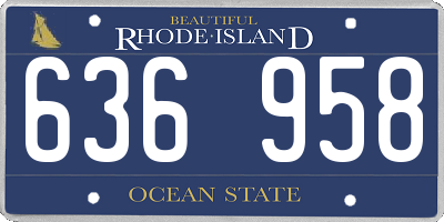 RI license plate 636958