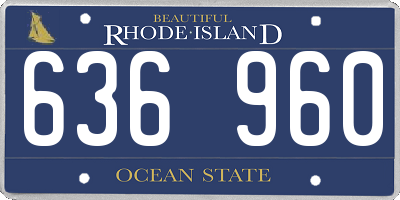 RI license plate 636960