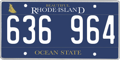 RI license plate 636964