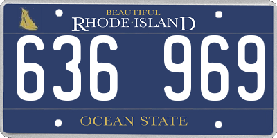 RI license plate 636969