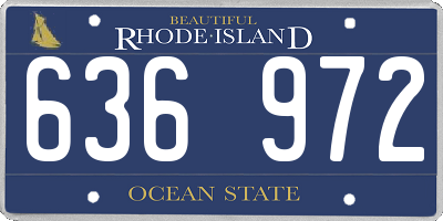 RI license plate 636972