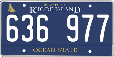 RI license plate 636977