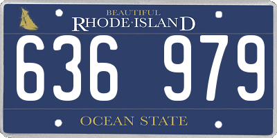 RI license plate 636979