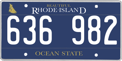RI license plate 636982