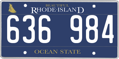 RI license plate 636984