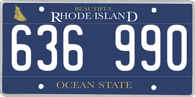 RI license plate 636990